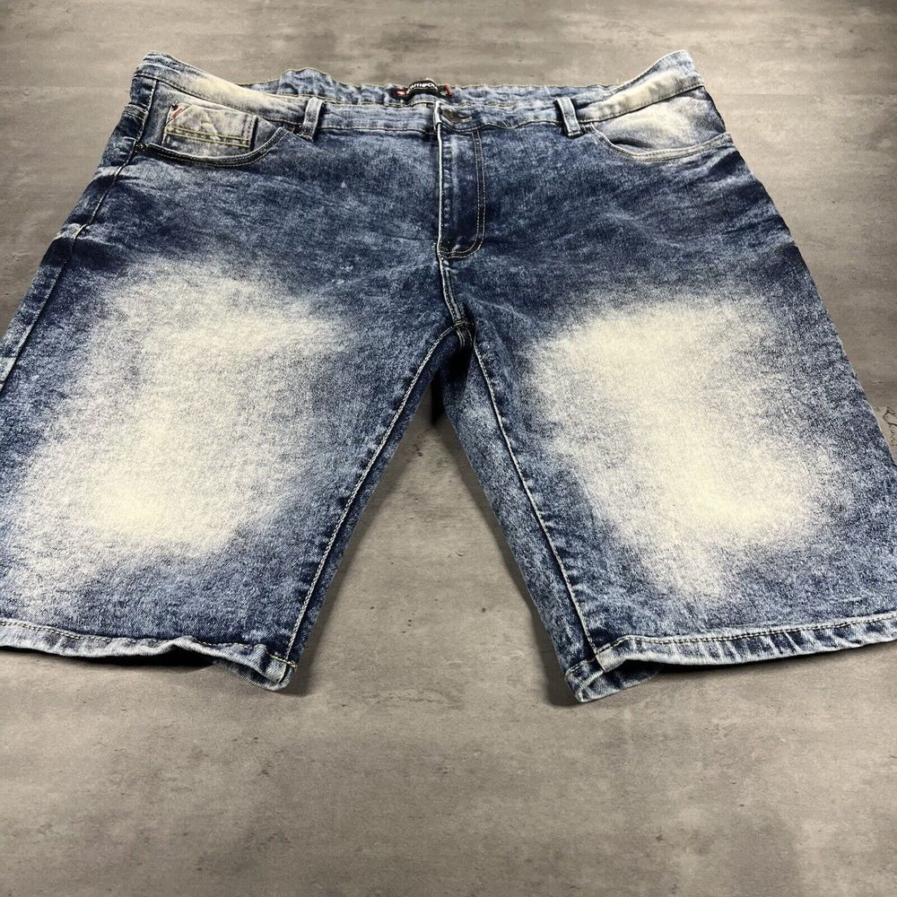 Southpole Jean Shorts Men‎ 42x12 Blue Denim Jorts Acid Wash Faded Skate Y2K Punk